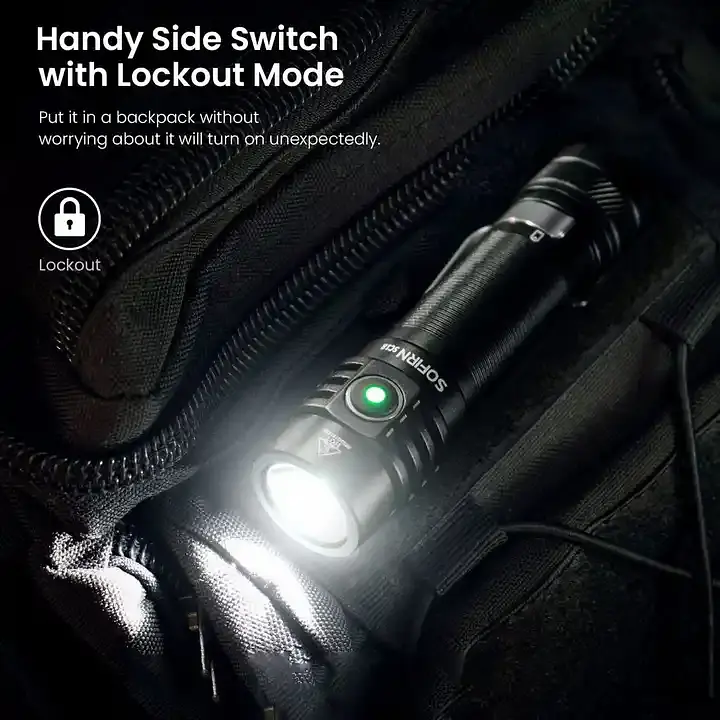 Ручний ліхтарик Sofirn SC18 кишеньковий акумуляторний світлодіодний ліхтар Black (19277) - фото 2