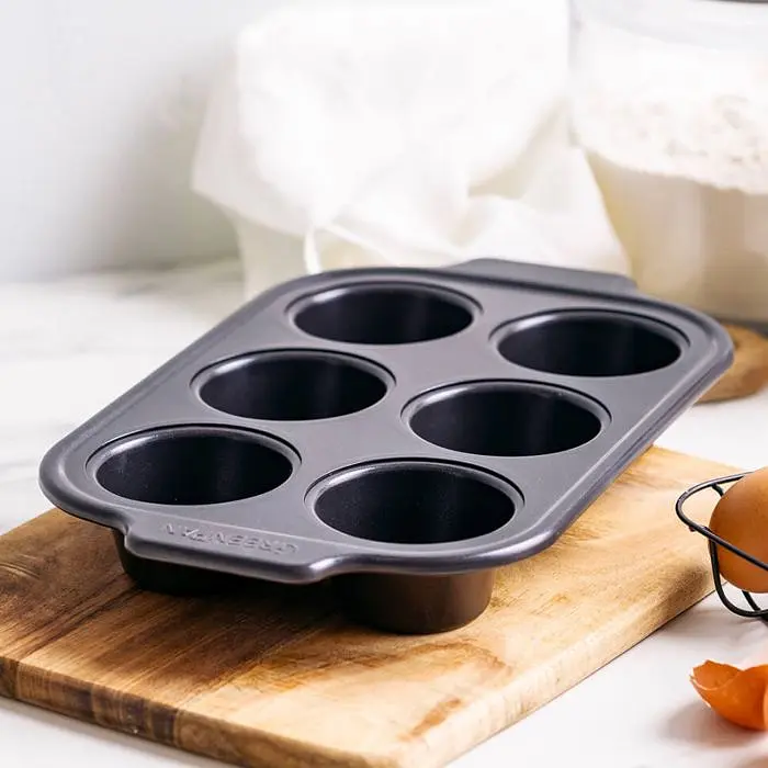 Форма для випічки кексів GreenPan, 32х20х4,3 см, на 6 шт, з керамічним покриттям (CC007765-001) - фото 3
