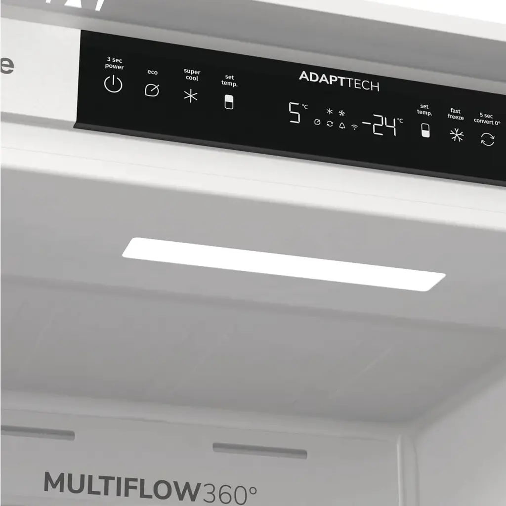 Холодильник Gorenje вбудований з нижн. мороз., 177x69x55см, 2 двері, 252 (76) л, А +, NF +, Зона св-ті, Диспл, Wi-Fi, Білі - фото 10