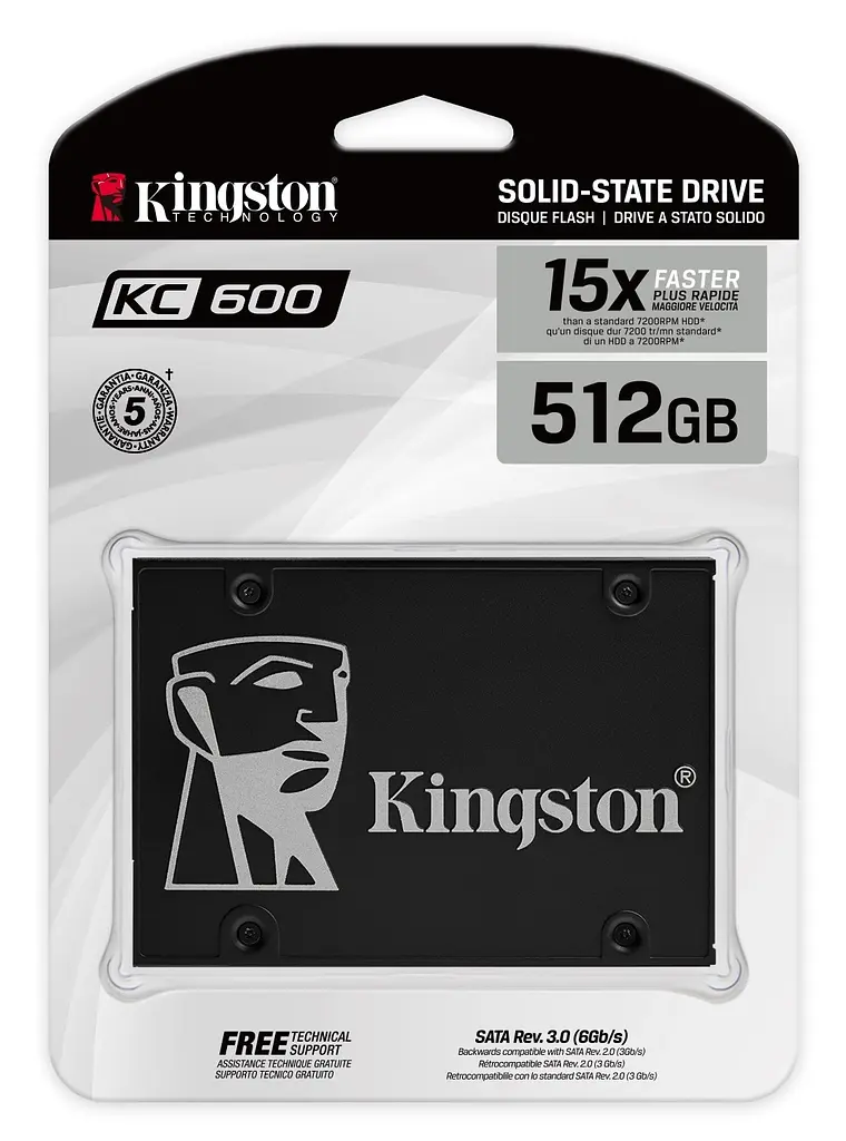 Накопитель SSD 512GB Kingston KC600 2.5 SATAIII 3D TLC (SKC600/512G) - фото 4