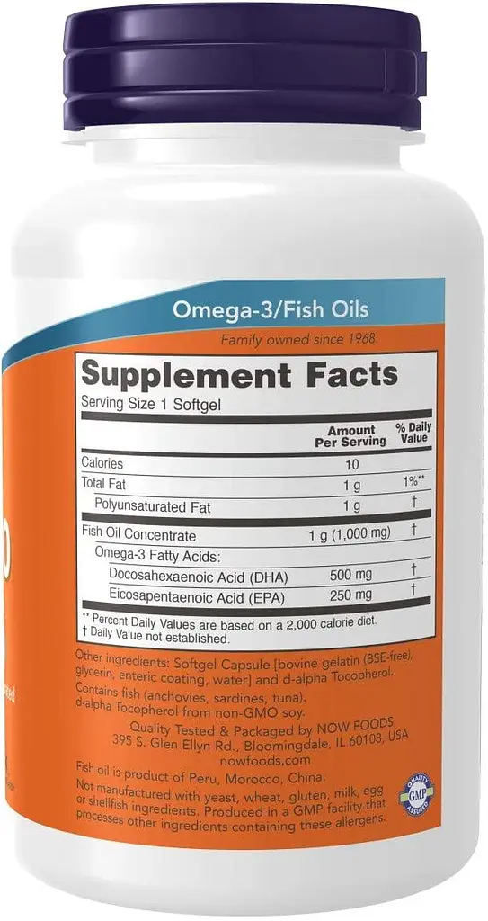 Докозагексаєнова кислота (ДГК) Now Foods DHA-500 90 гелевих капс - фото 2