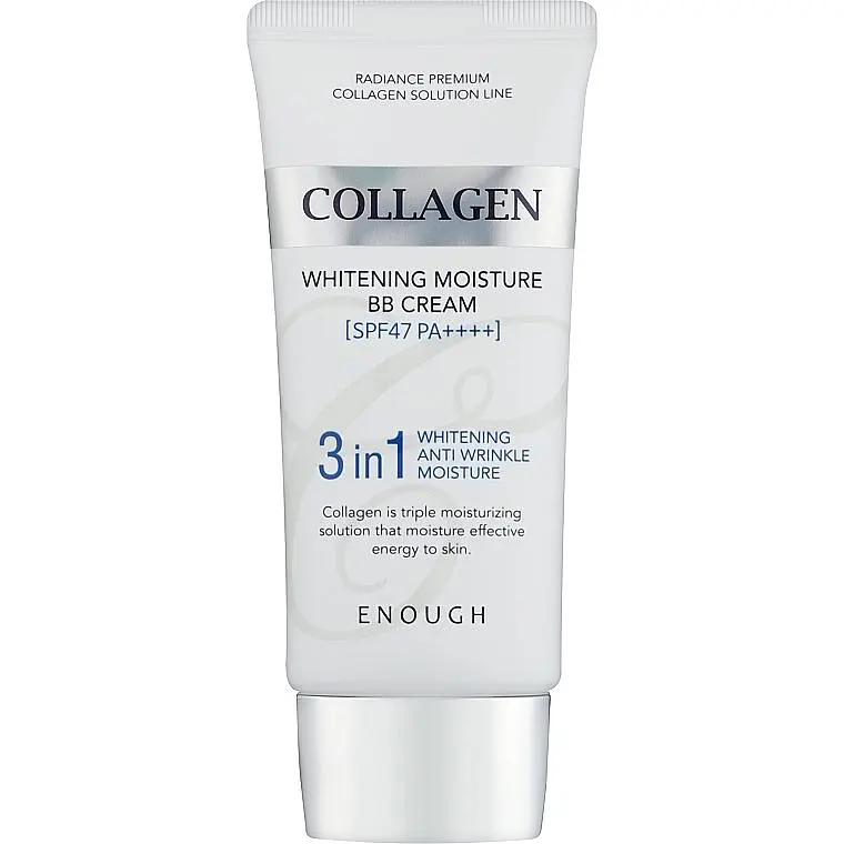 BB-крем для обличчя Enough Collagen 3 in 1 Whitening Moisture BB Cream SPF47 PA+++ з морським колагеном 50 г - фото 2