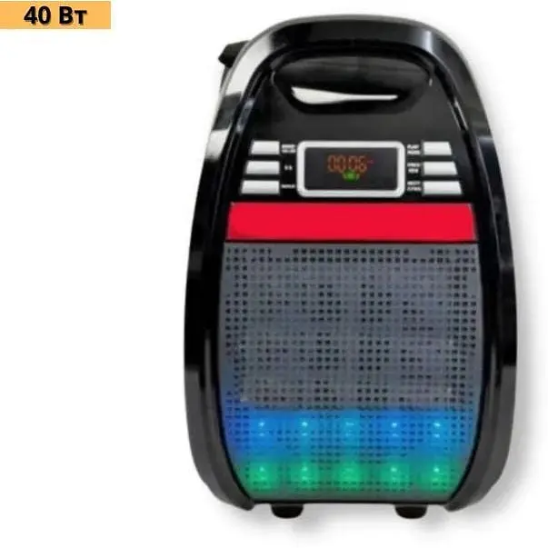 Портативна колонка валіза XPRO RX 810BT 40Вт USB SD FM радіо Bluetooth 1 мікрофон ДУ чорна (RX810BT_1621) - фото 2