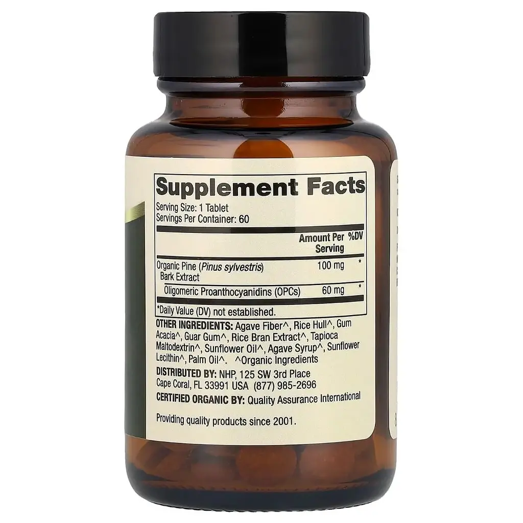 Органический экстракт сосновой коры из ОРС Dr. Mercola Pine Bark Extract with OPCs 60 таблеток - фото 2