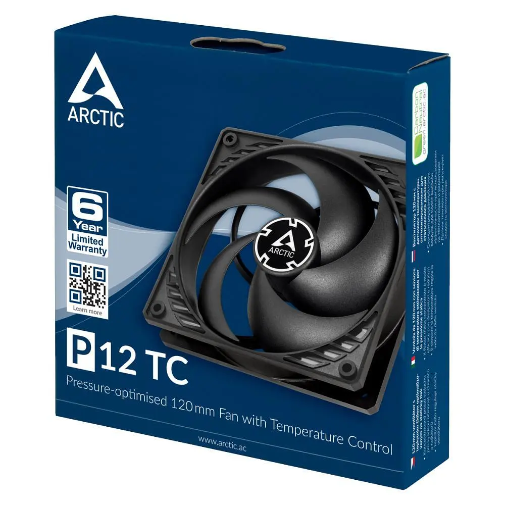 Корпусний вентилятор 120 мм Arctic P12 TC ACFAN00176A Black - фото 4