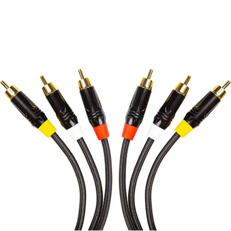 Кабель мультимедійний 3xRCA M to 3xRCA M 1.5m PowerPlant (CA911745) - фото 2