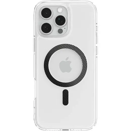 Прозрачный чехол Spigen Ultra Hybrid MagSafe Carbon Fiber для iPhone 16 Pro Max (ACS08000) - фото 2