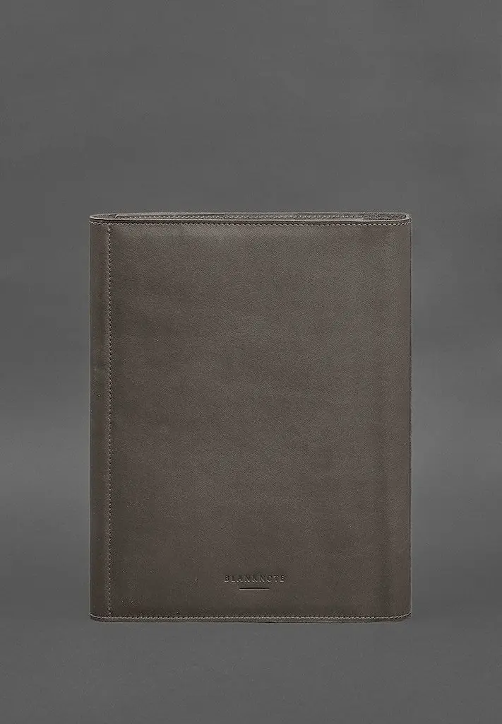 Кожаная папка для документов "Семейная" А4 Темно-бежевая - фото 5