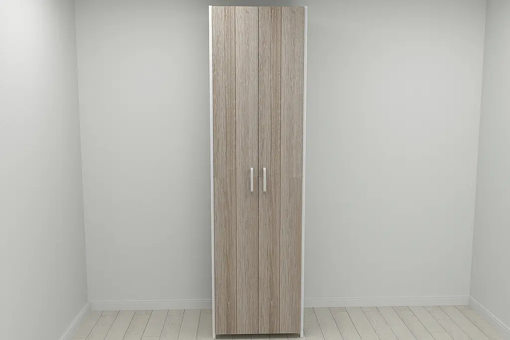 Шафа Гардероб Уні секція 7 серії Конект Ferrum-decor 220x60x50см Білий метал ДСП Дуб Сонома Трюфель 16 мм (FRD-104570) - фото 8