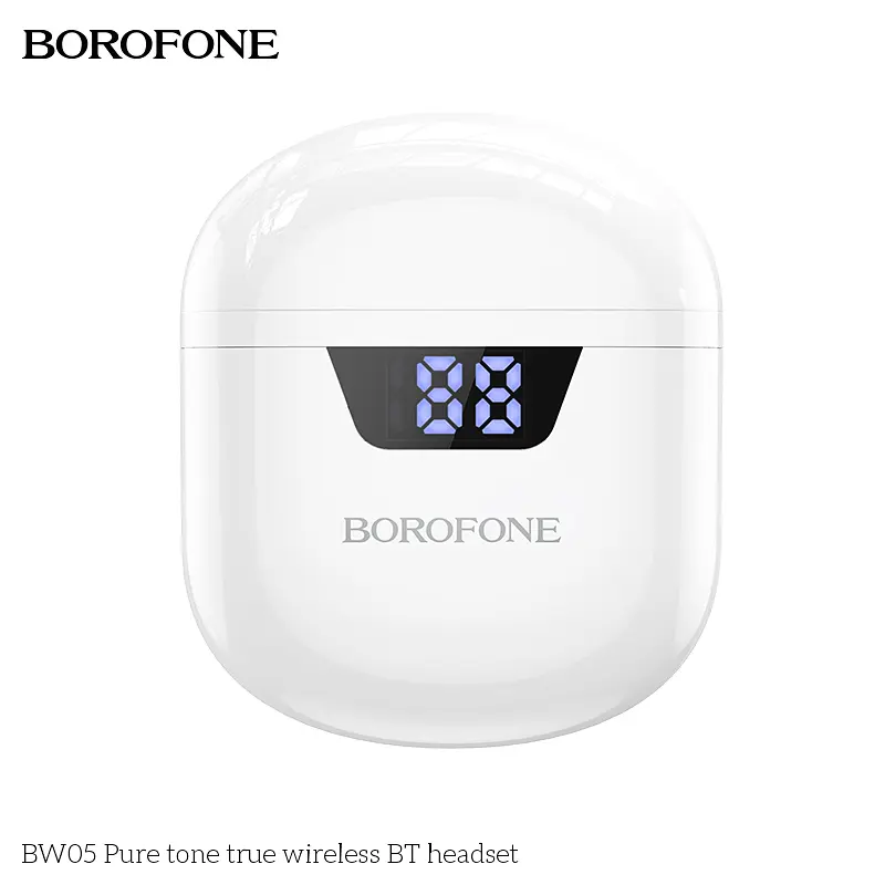 Навушники Borofone BW05 Pure tone true wireless BT headset White - фото 4