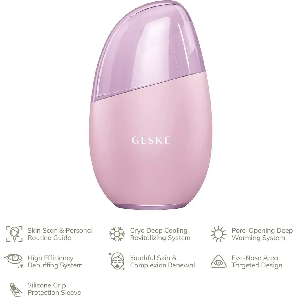Масажер для обличчя GESKE Cool & Warm Eye and Face Massager 7в1 Pink (HB0291) [176774] - фото 4