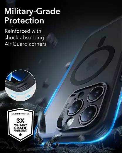 Прозрачный чехол с защитой на камеру + защитное стекло ESR Classic Hybrid Case (HaloLock) Set Clear для iPhone 16 Pro Max (1A7790204) - фото 4