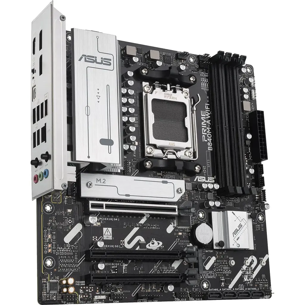 Материнская плата Asus Prime B840M-A WIFI sAM5 B840 4xDDR5 M.2 HDMI DP WiFi BT mATX - фото 4