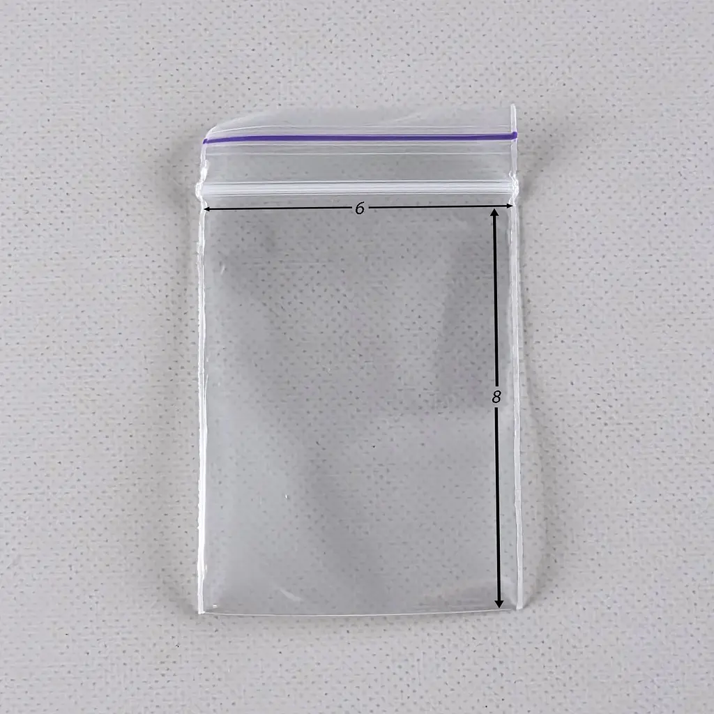 Пакети Zip-Lock прозорі 6x8 см, 100 шт, поліетиленові пакети із застібкою - фото 2