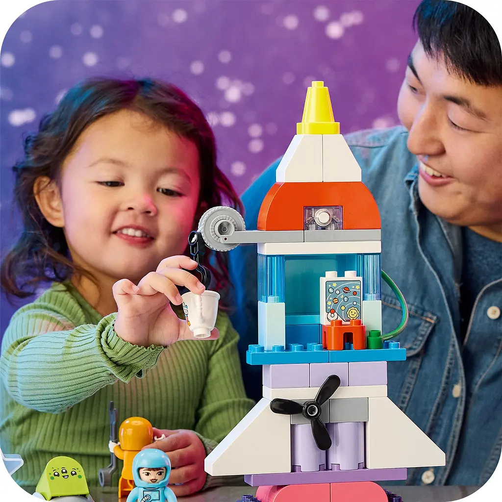 Конструктор LEGO DUPLO Пригоди на космічному шатлі 3-в-1 58 деталей (10422) - фото 8