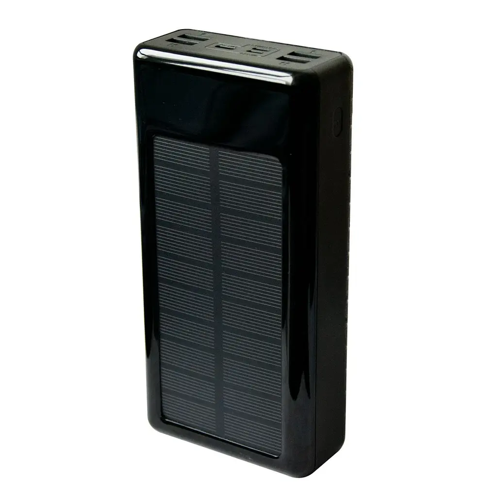 Повербанк на солнечной батарее Solar Power Bank UKC 20000mAh Черный, павер банк MicroUSB/Lightning/Type-C - фото 9