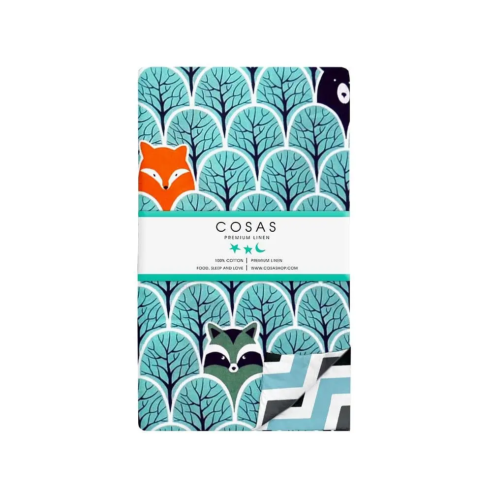 Дитяча постільна білизна в ліжечко BLUE WOOD BEAR COSAS (4822055968779) - фото 4