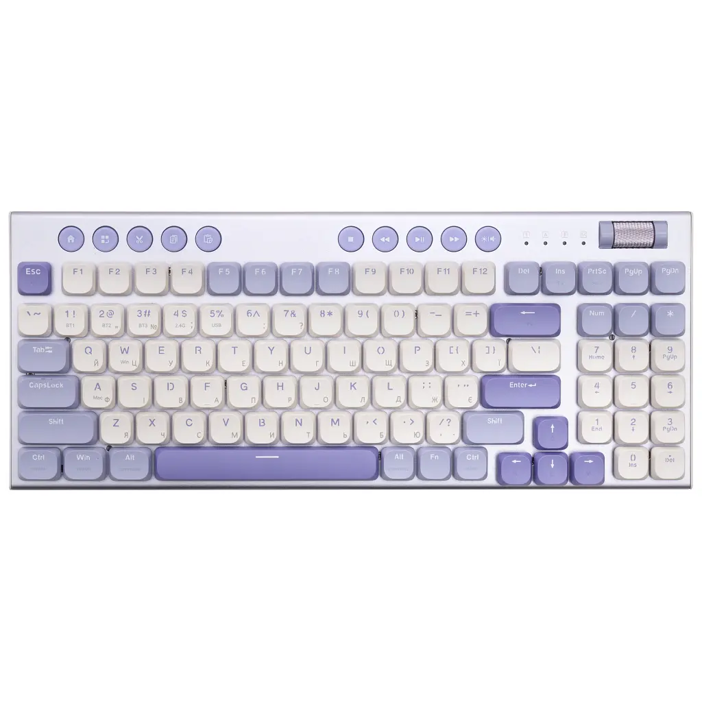 Клавіатура Thunderobot K96 Tri-mode Red Switch UA Purple (6932066308223) - фото 8