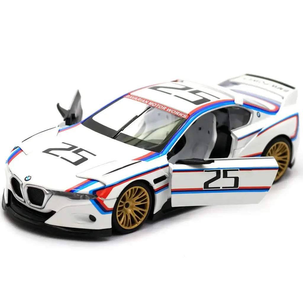 Колекційна металева модель автомобіля Автопром BMW 3.0 CSL Hommage R з інерцією, світлом та звуком 1:24 - фото 3