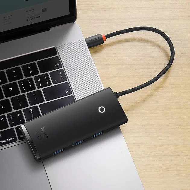 Порт-реплікатор Baseus Lite Series 5-in-1 Hub Docking Station 0.2m (WKQX040001) - фото 3