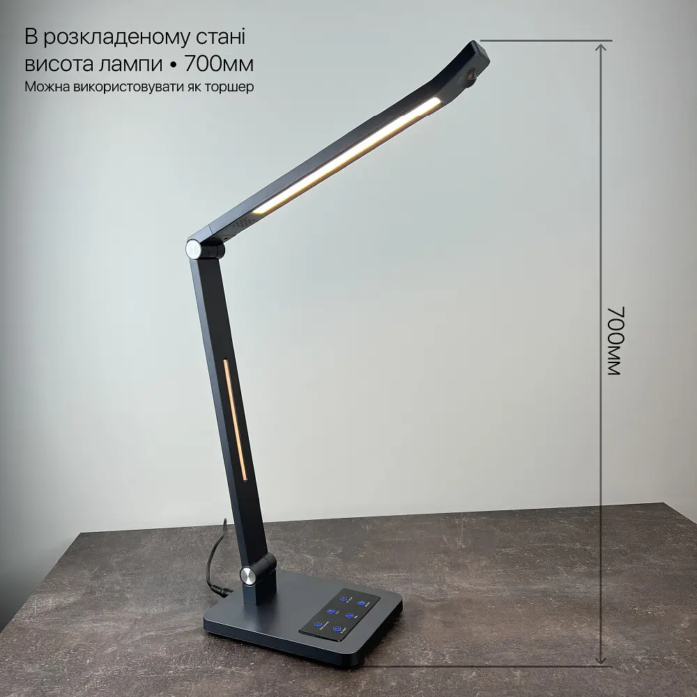 Світильник настільний LED HILTON 10W 3000-6500К сірий Violux ( 530202 ) - фото 3