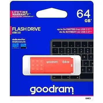 Флеш-накопичувач GoodRam 64GB USB3.0 UME3 Orange (UME3-0640O0R11) - фото 3