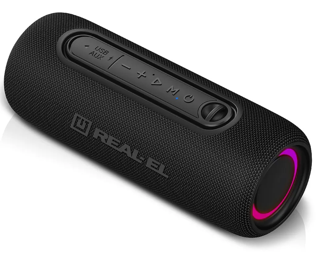 Портативная колонка REAL-EL RX715 10W Bluetooth TWS, RGB, Black - фото 4