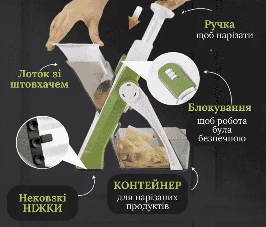 Мультислайсер тёрка для овощей - Brava Spring Slicer - фото 2