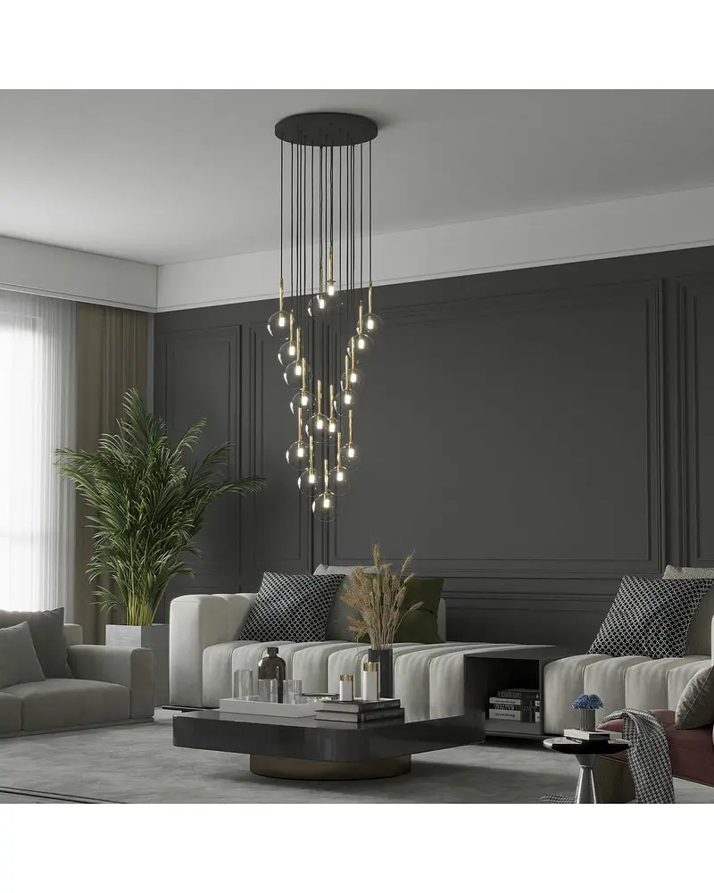 Подвесной светильник TK Lighting 5945 Nilos G9 17x6W IP20 Bk - фото 2