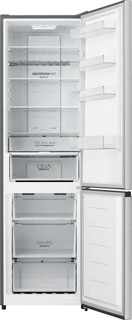Холодильник Gorenje з нижн. мороз. камерою, 200х60х60см, 2 двері, 238 (98) л, А +, NF +, Зона св-ті, Зовн. Дисп, сірий - фото 3