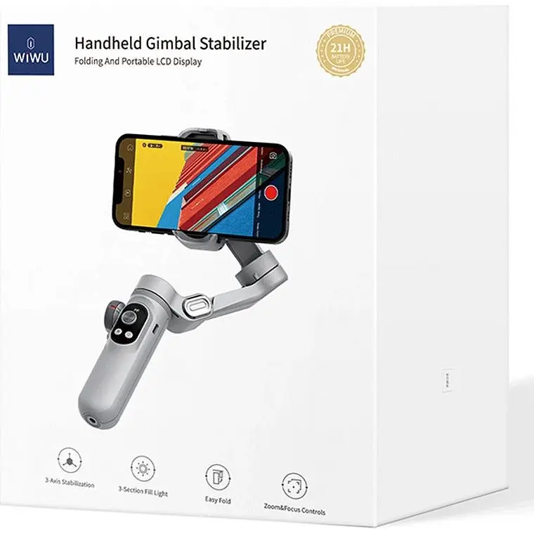 Стабілізатор відеозйомки WiWU WI-SE007 HandHeld Gimbal Stabilized Grey [100231] - фото 9