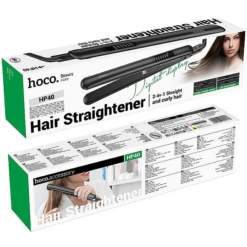 Выпрямитель для волос Hoco HP40 Hair damage protection Black - фото 5