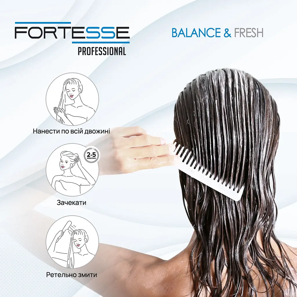 Бальзам Fortesse Professional Balance & Fresh для всіх типів волосся з дозатором 400 мл - фото 5
