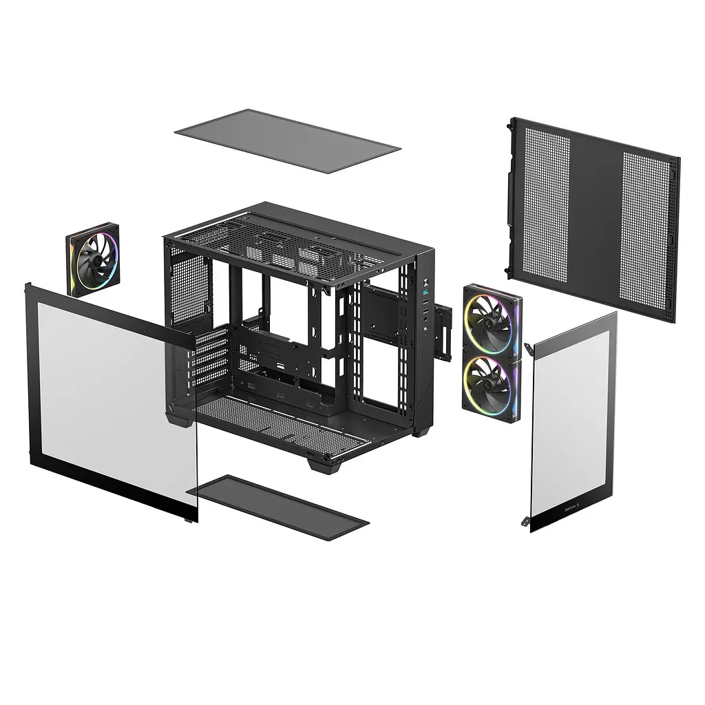 Корпус DeepCool CG330 3F Black (R-CG330-BKNGM3-G) без БЖ - фото 6