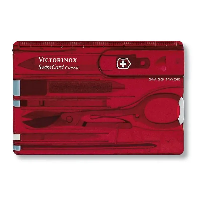 Ніж Victorinox SwissCard Transparent Red Blister (0.7100.TB1) - фото 2