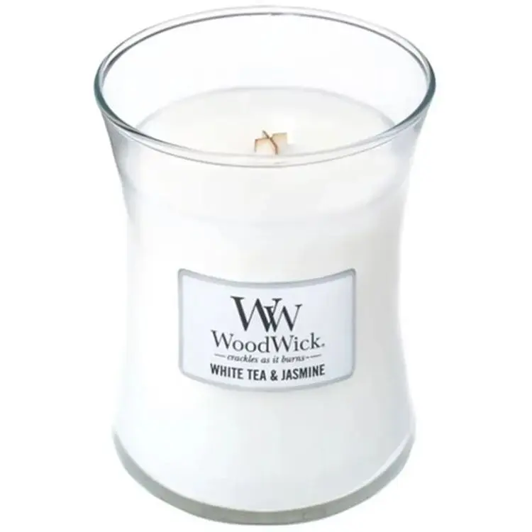Свеча Woodwick White Tea & Jasmine Mini Белый чай и жасмин 85 г (98062E) - фото 2