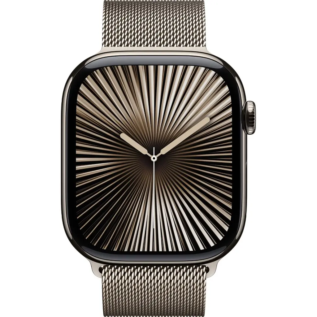 Смарт-годинник Apple Watch Series 10 GPS + Cellular 46mm Natural Titanium Case with Natural Milanese Loop S/M (MC7Q4) [115188] - фото 2