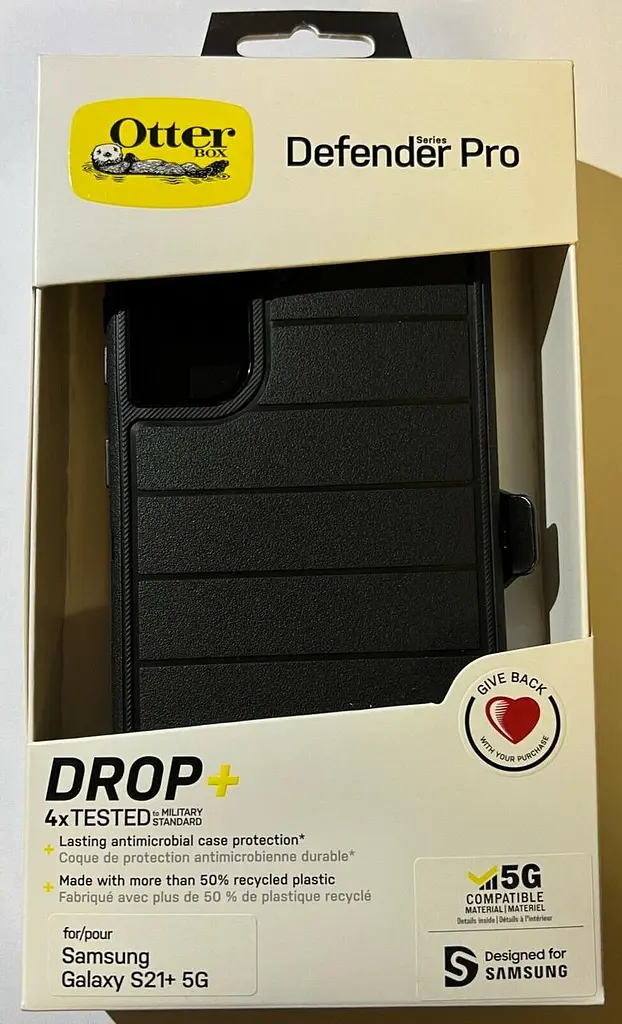 Чохол протиударний із кліпсою-підставкою OtterBox Defender Series Pro для Samsung Galaxy S21 Plus (6.7") Black - фото 2