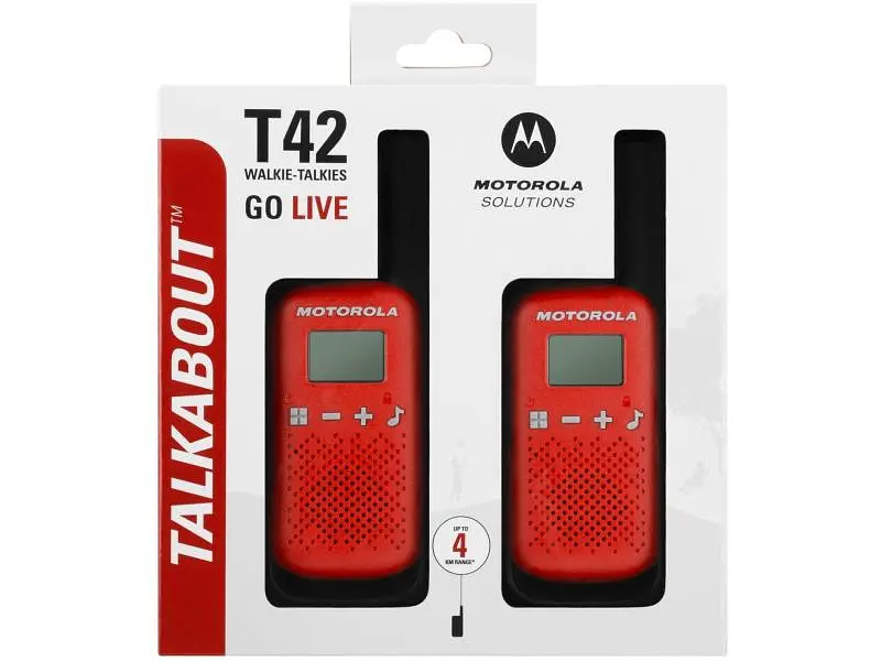 Аматорська портативна рація Motorola Talkabout T42 Red Twin Pack (B4P00811RDKMAW) - фото 12