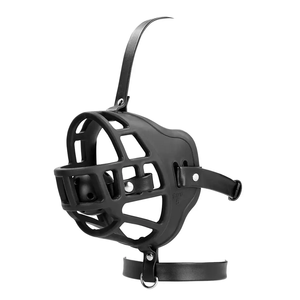 Маска-намордник з кляпом - Ouch! Xtreme Muzzle with Removable Ball Gag - фото 4