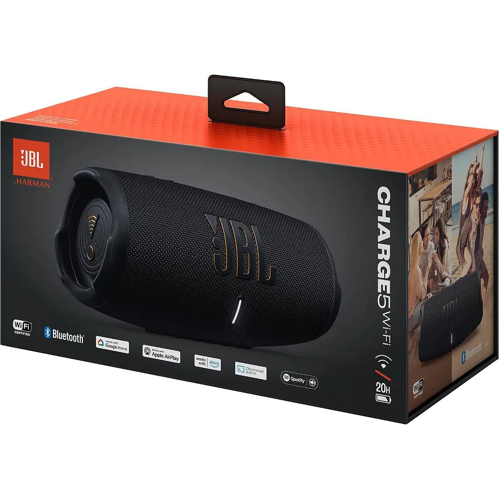 Портативна акустика JBL Charge 5 WI-FI Midnight Black (JBLCHARGE5WIFIBLK) - фото 10