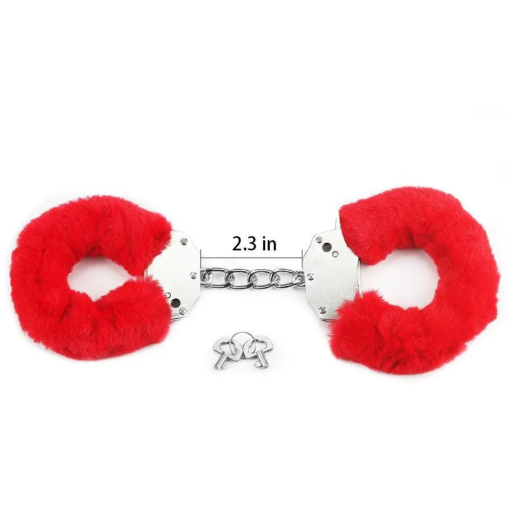 Наручники LoveToy Fluffy Handcuffs (червоний) - фото 6