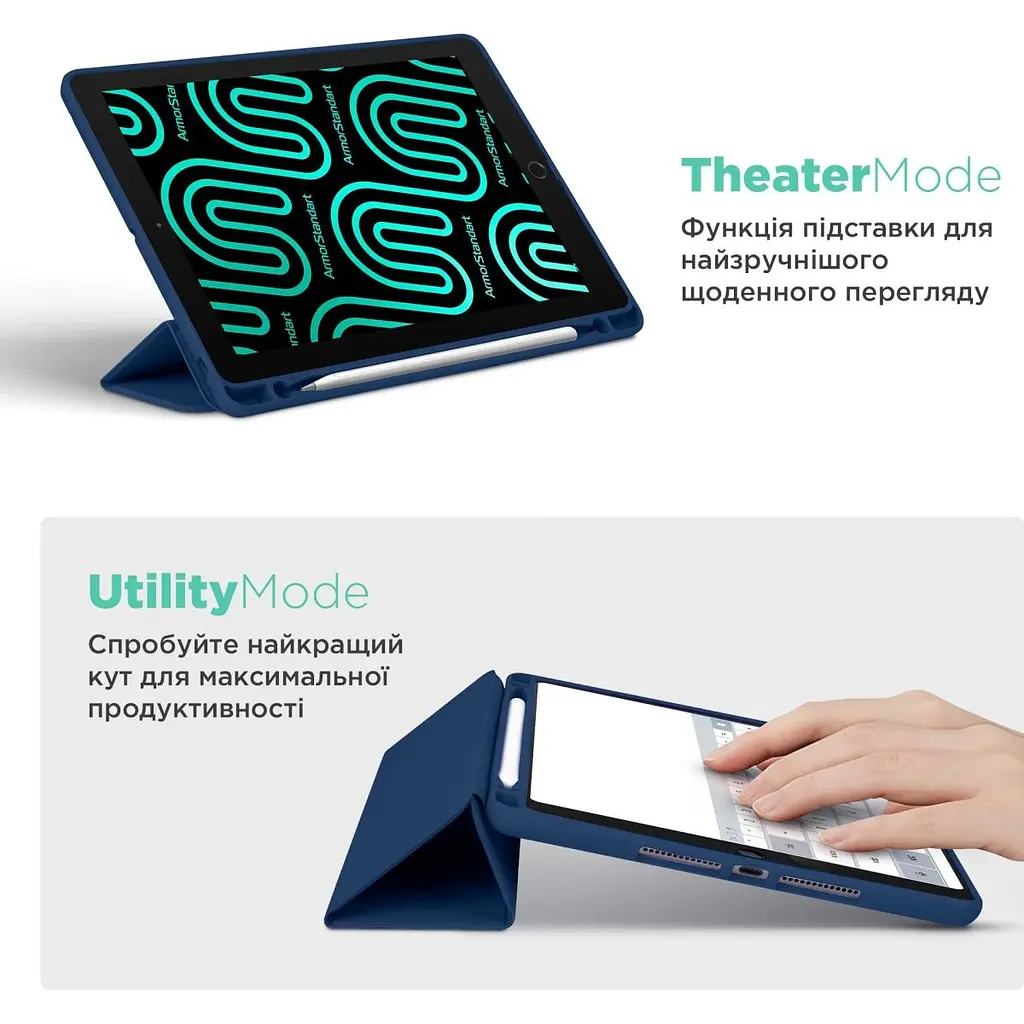 Чохол-книжка ArmorStandart Smart Fold Pen для Samsung Tab S10 Lite/S10 FE Dark Blue (ARM85549) [170745] - фото 7