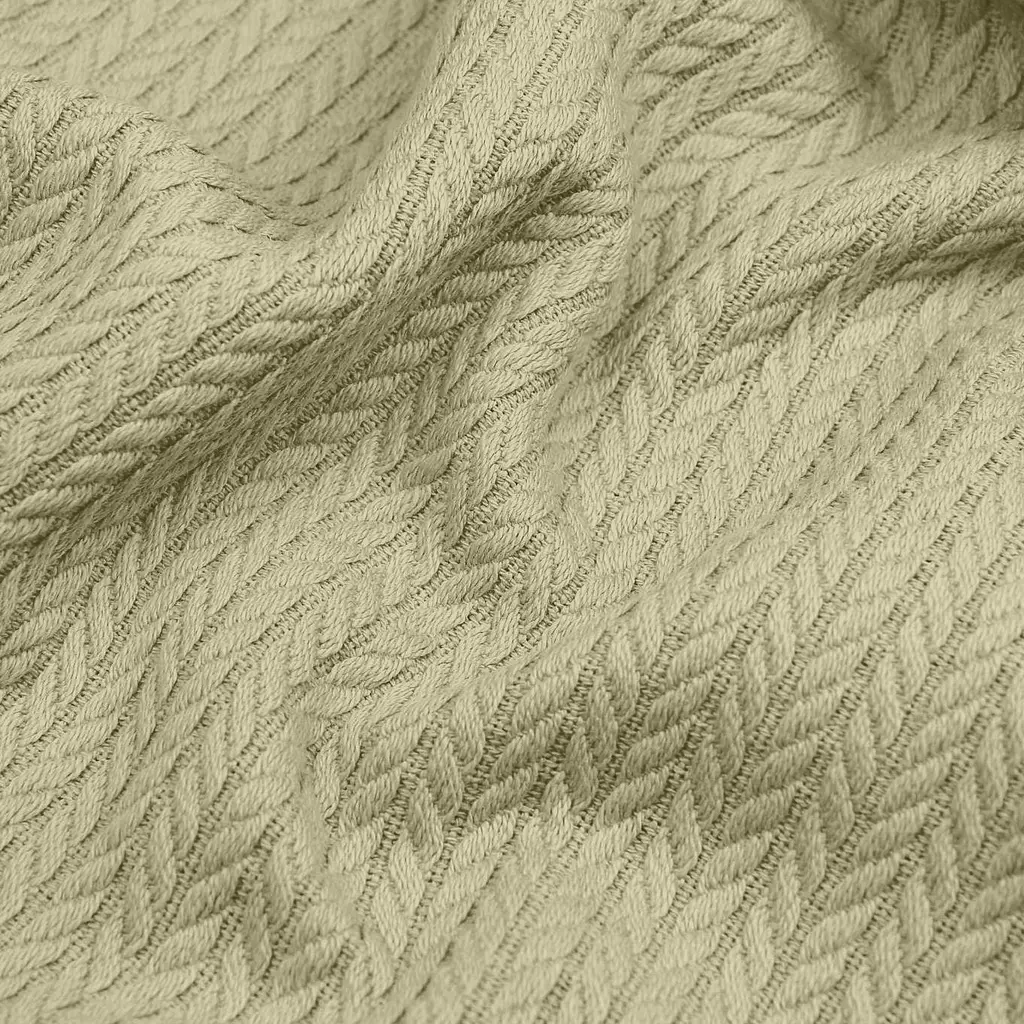 Плед покривало Cosas Olive Knitted Braid 240х260 см косичка (Blanket_76Olive_KnittedBraid_240x260) - фото 4