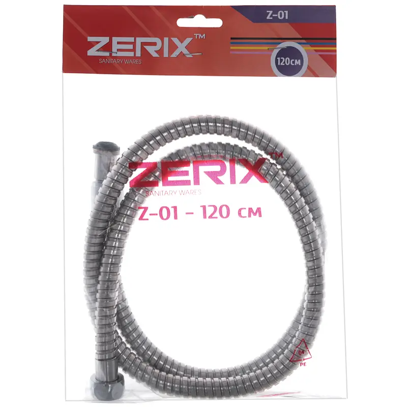 Шланг для гігієнічного душу Zerix Chr.Z-01 120 см ZX2821, Хром - фото 3
