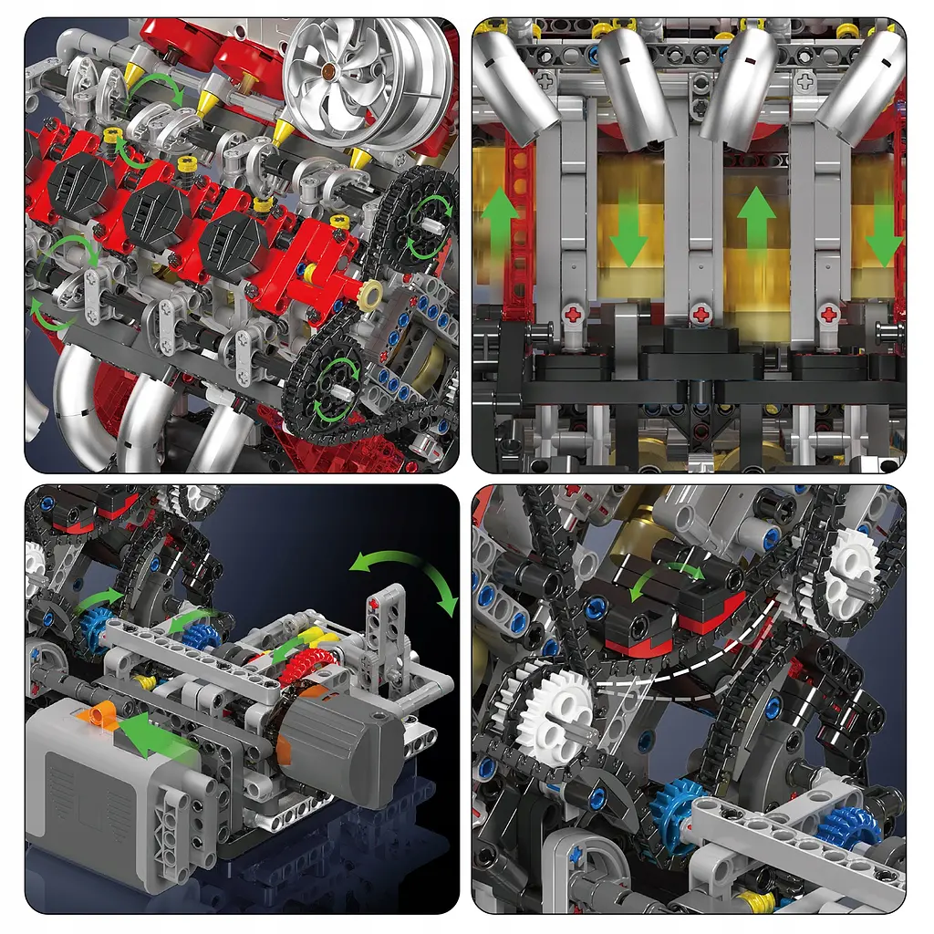 Конструктор двигун Mould King Technic Двигун V8  F488 для дітей та дорослих 2718 деталей  - фото 7