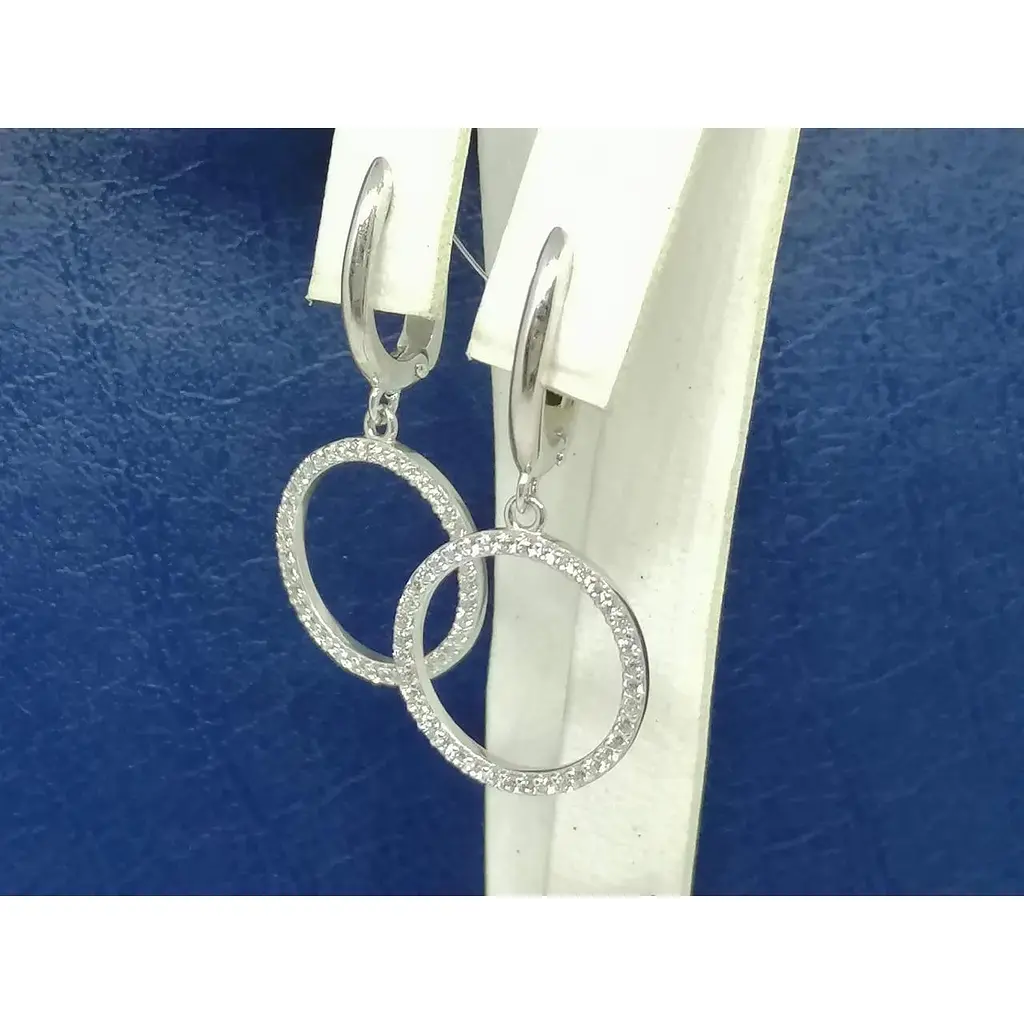 Срібні сережки Qvaliz з фіанітами. 90201205 - фото 2