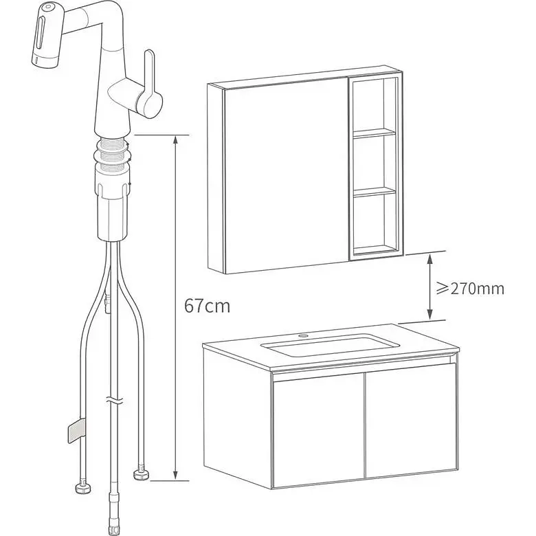 Змішувач для умивальника MiJia Pull-out Basin Faucet S1 (MJCLSMPLT01DB) [169362] - фото 11