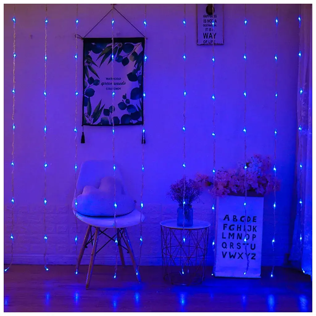 Гірлянда ColorWay штора водоспад 3x3м 300LED 220V синя (CW-GW-300L33VWFBL) - фото 12