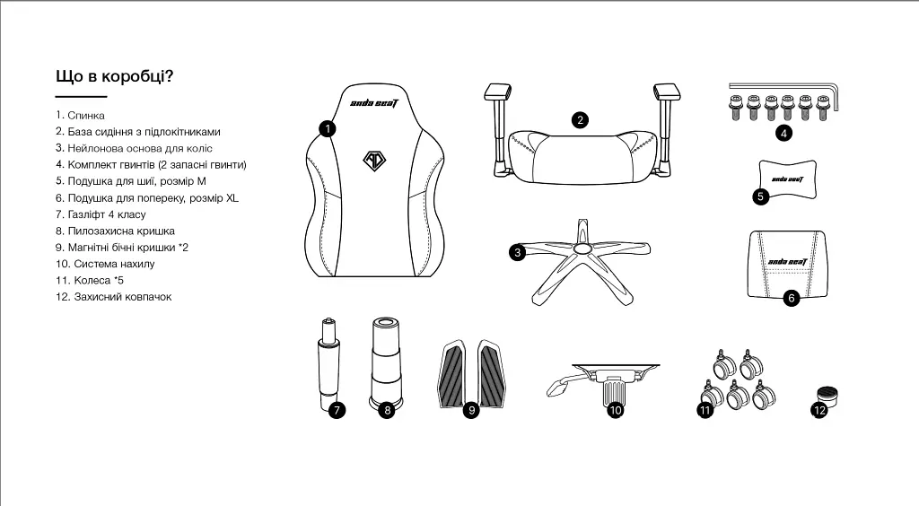 Кресло игровое Anda Seat Phantom 3 Size L Black (AD18Y-06-B-PV/C-B01) - фото 18